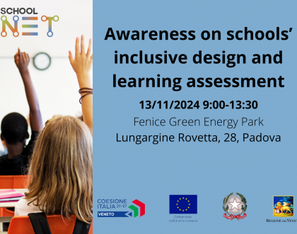 13 Novembre 2024 - Awareness on schools’ inclusive design and learning assessment